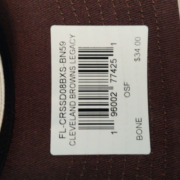 Cleveland Browns Legacy Cap. One Size Fits All, Bone Brown Orange - Picture 5 of 6